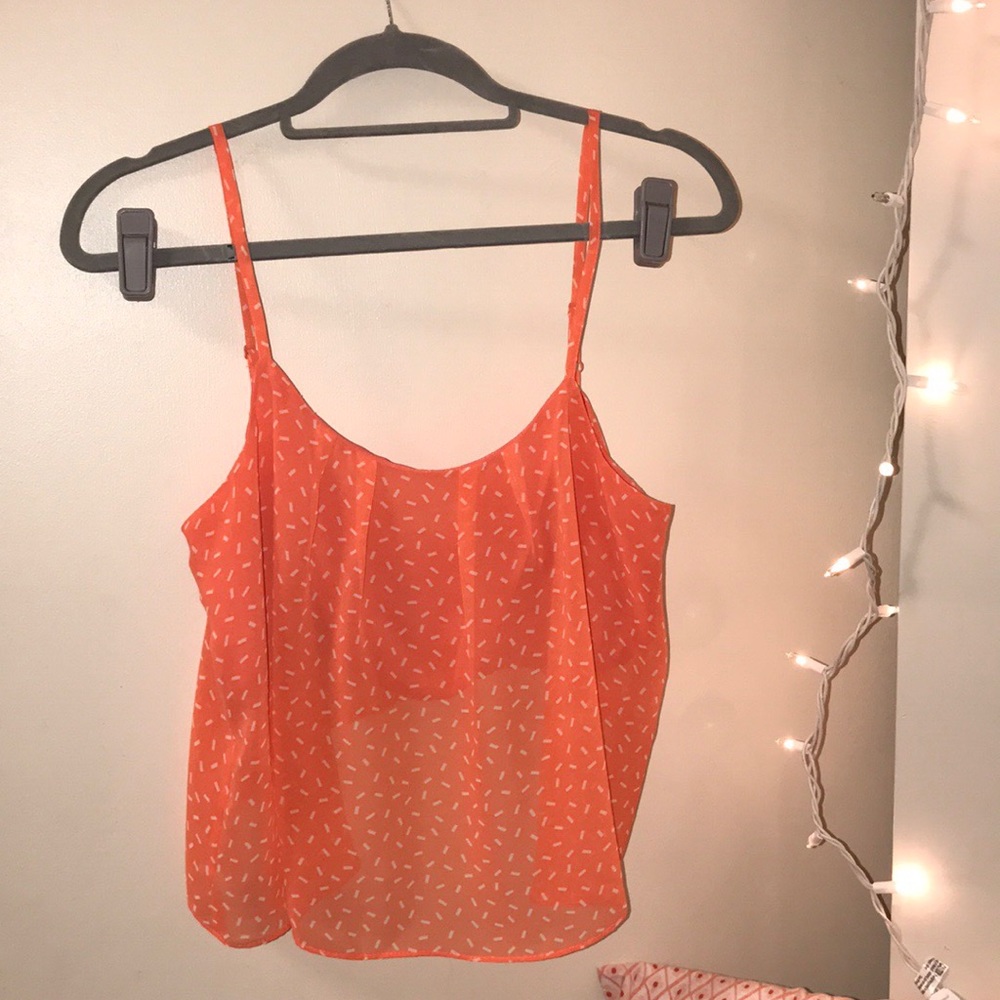 Boutique Flowy Sheer Cropped Tank